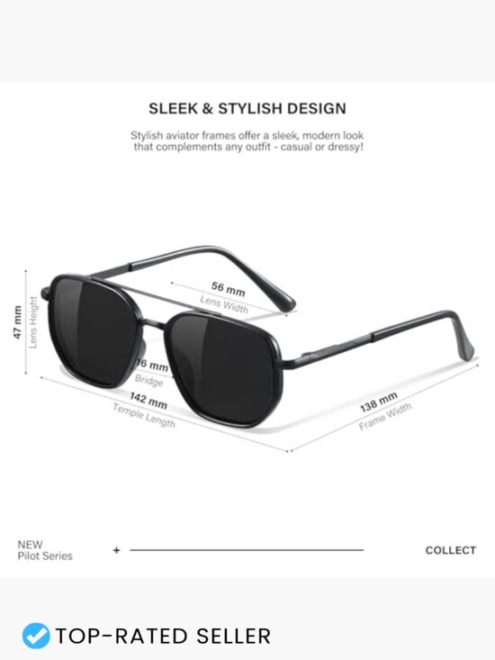 Polarized Aviator Sunglasses Metal Frame Classic Retro Driving Travel main image 7